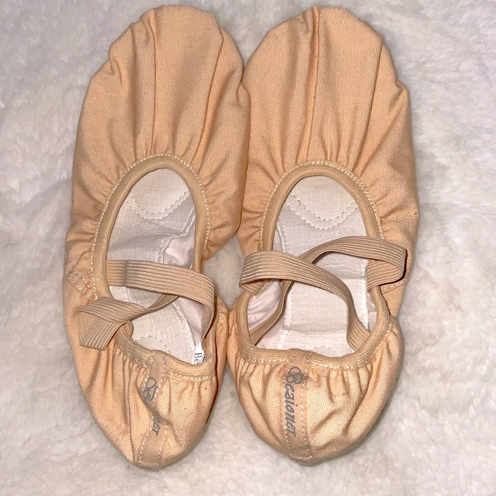 Cream Ballet Shoes for girls.